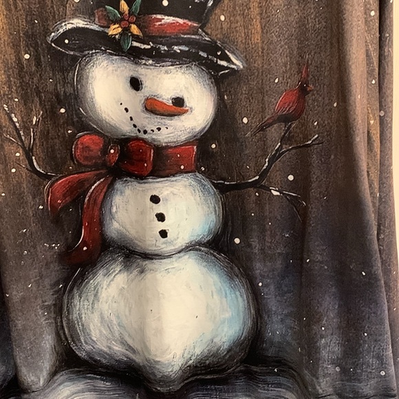 Women’s Snowman Lon Sleeved Shirt 4x - Picture 4 of 4
